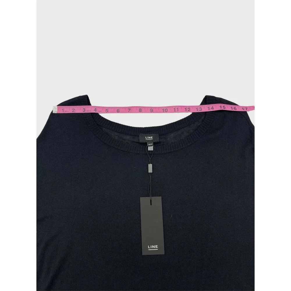 $185 Line Sweater in Caviar Modal and Cashmere Size XS - Picture 6 of 8